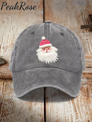 Pink Santa Casual Unisex Hat Grey / One-Size Christmas