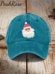 Pink Santa Casual Unisex Hat Lake Blue / One-Size Christmas