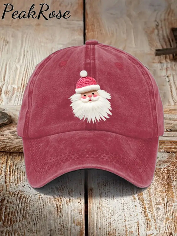 Pink Santa Casual Unisex Hat Red / One-Size Christmas