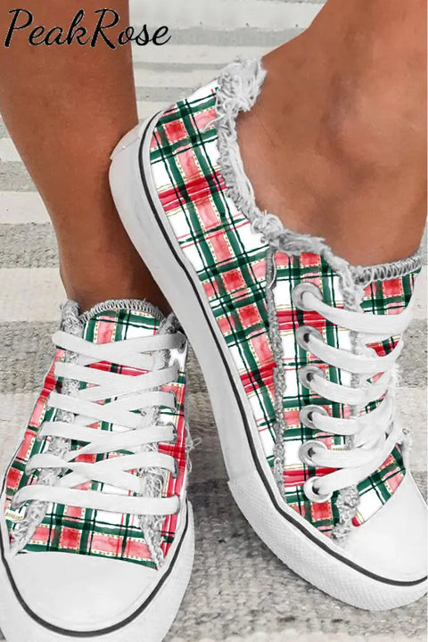 Plaid Canvas Shoes