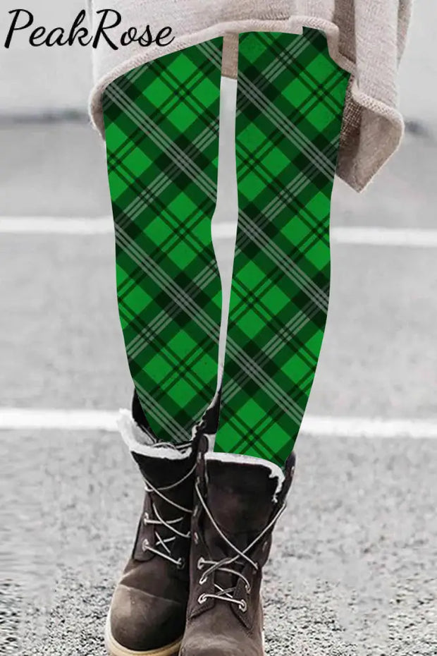 Plaid Christmas Leggings S / Photo Color Leggings