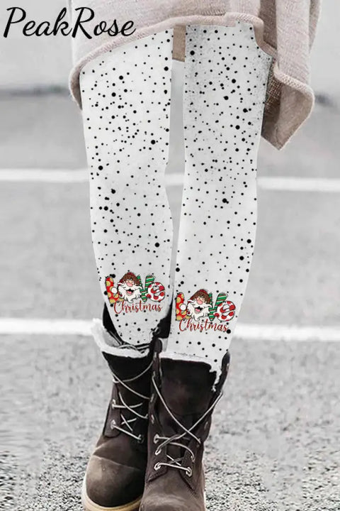 Plaid Christmas Love Leggings Leggings