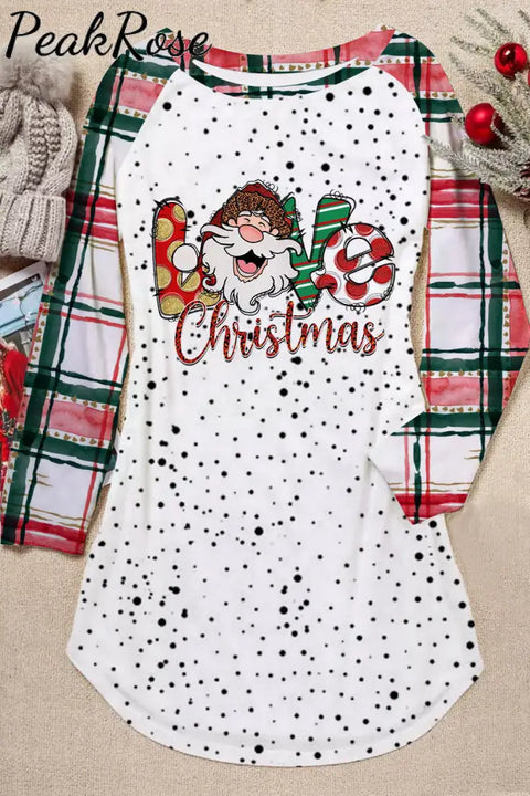 Plaid Christmas Love Loose Tunic