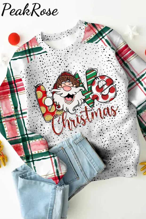 Plaid Christmas Love Sweatshirt