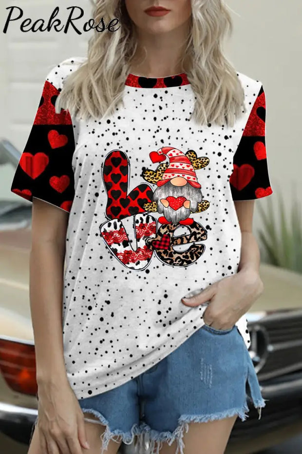 Plaid Love Gnome T-Shirt