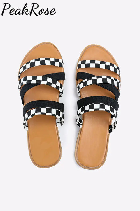 Plaid Summer Slippers