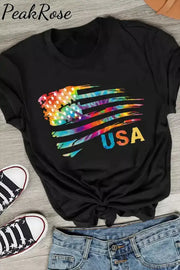 Rainbow American Flag T-Shirt T-Shirt