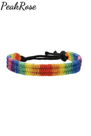 Rainbow Braided Bracelet One-Size / Black Bracelets