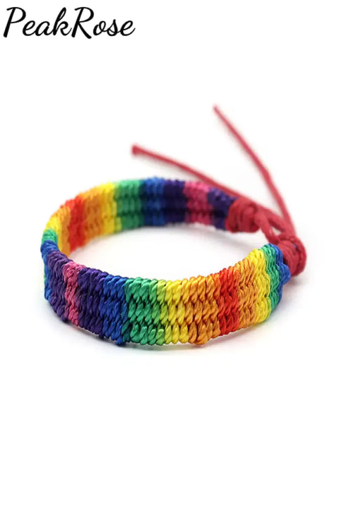 Rainbow Braided Bracelet One-Size / Red Bracelets