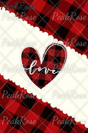 Red & Black Plaid Love Hoodie