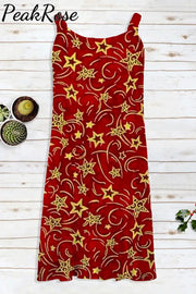 Red Christmas Sleeveless Dress