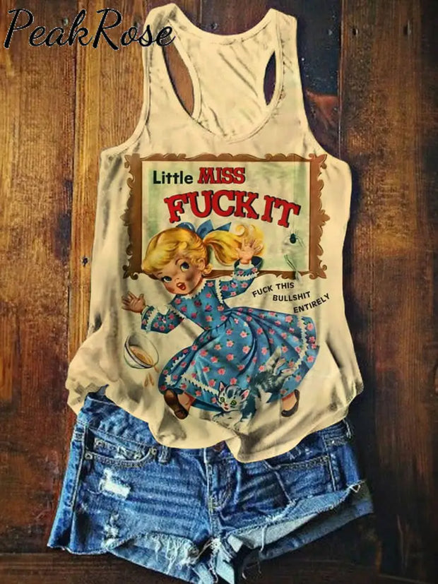 Retro Funny Art Print Childhood Ruined Tank Top / S Hot Sell