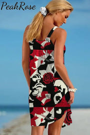 Rose Love Beach Sleeveless Dress