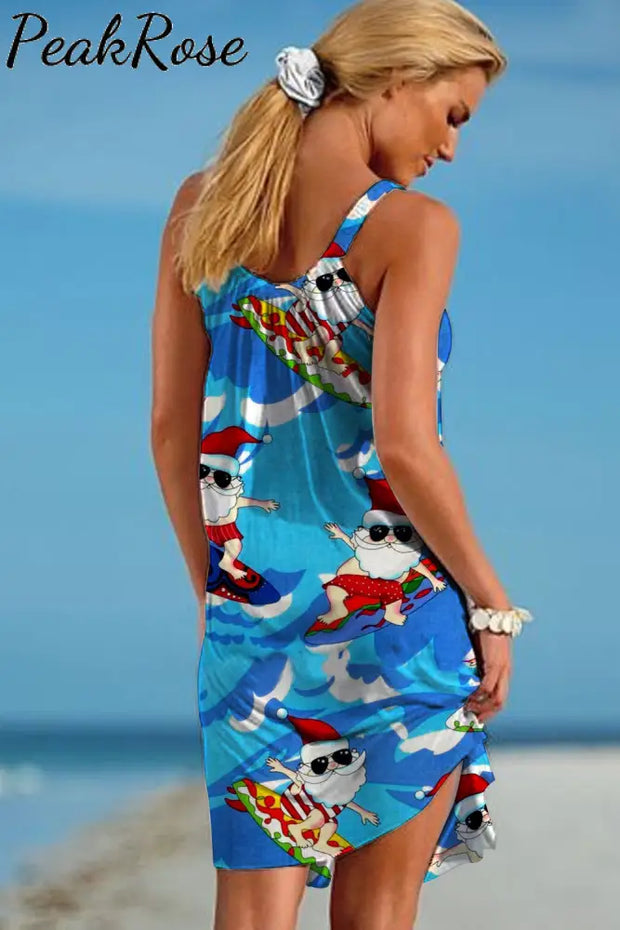 Santa Beach Sleeveless Dress