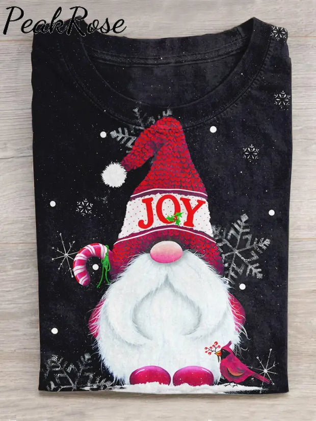 Santa Christmas Art Design T-Shirt Black / S Christmas