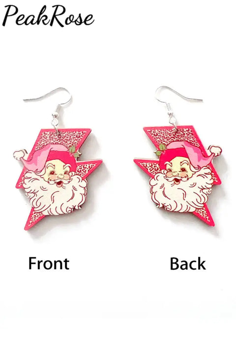 Santa Claus Wood Earring Earrings