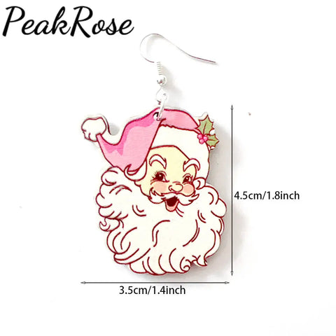 Santa Claus Wood Earring Earrings