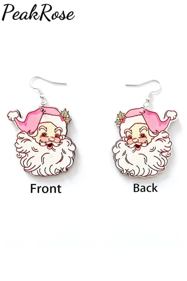 Santa Claus Wood Earring Earrings