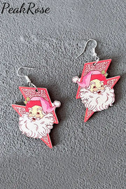 Santa Claus Wood Earring One-Size Earrings