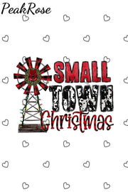 Small Town Christmas Print T-Shirt