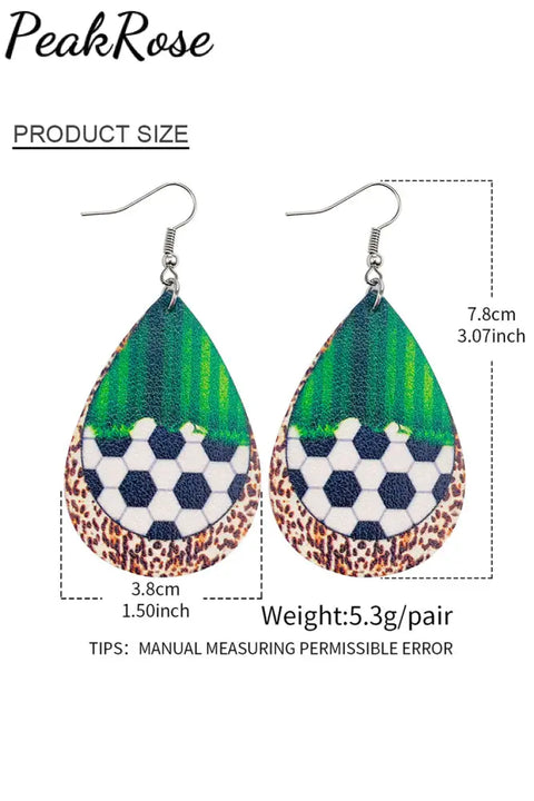 Soccer Leopard Striped Multi-Layered Earrings