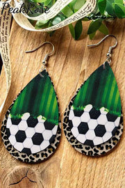 Soccer Leopard Striped Multi-Layered Earrings