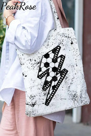 Soccer Lightening Print Tote Bag