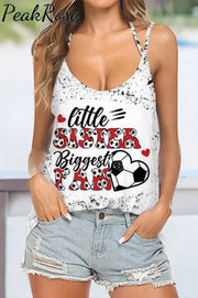 Soccer Mama Print Halter Top Tops