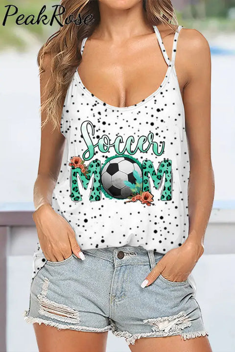 Soccer Mom Leopard Print Halter Top Tops