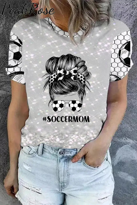 Soccer Mom Mesh Print T-Shirt