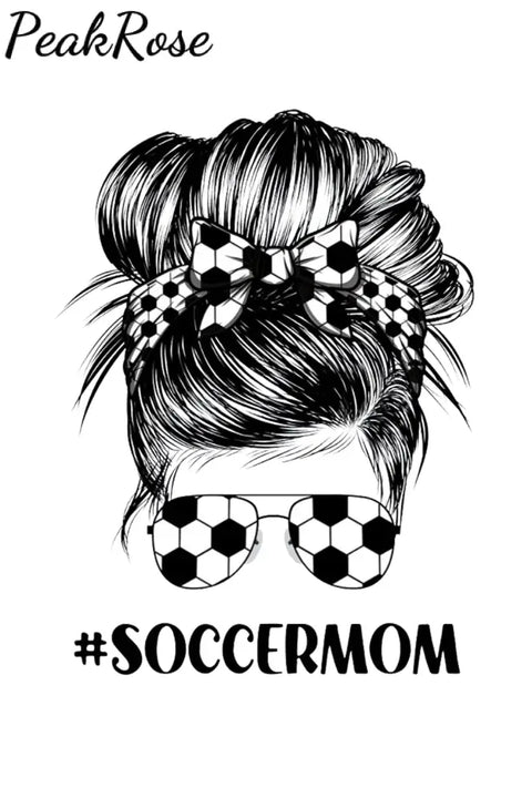 Soccer Mom Messy Bun Plaid Print Sweatshirt