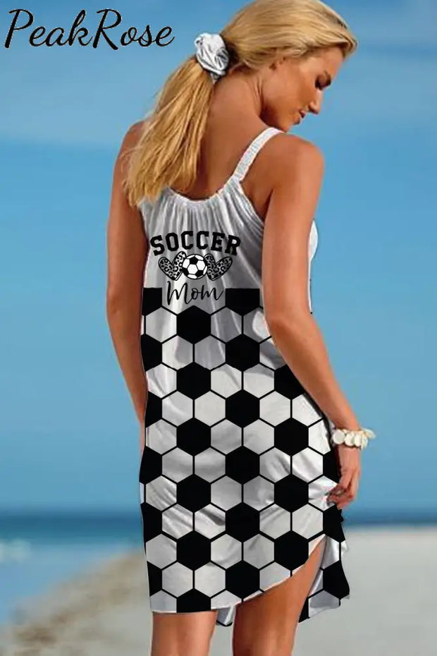 Soccer Mom Print Sleeveless Dress