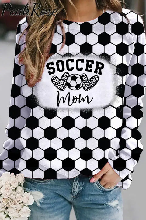 Soccer Mom Print Sweatshirt S /