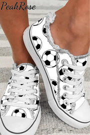 Soccer Print Shoes Canvas Sneakers