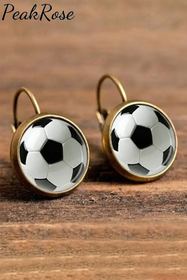 Soccer Resin Print Earrings