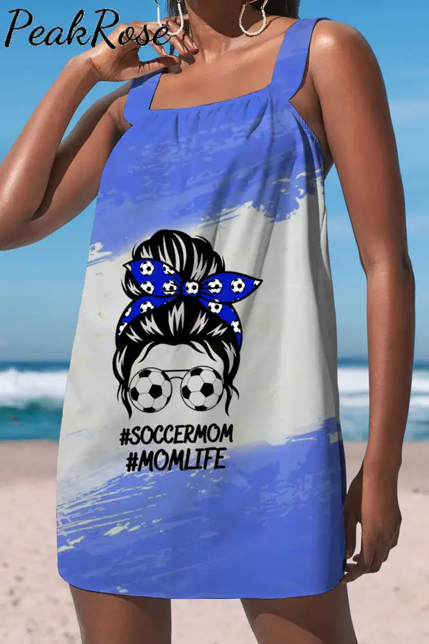 Soccermom #Momlife Ink Printing & Dyeing Fashion Illustration Girl Cami Dress