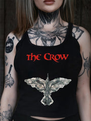 Women's Gothic The Crow Print Slim Fit Tank Top