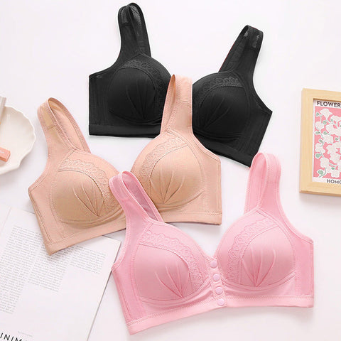 2024 Front Button Breathable Skin-Friendly Cotton Bra