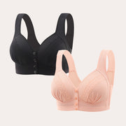 2024 Front Button Breathable Skin-Friendly Cotton Bra