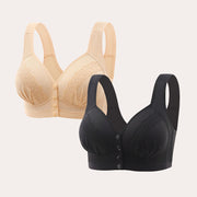 2024 Front Button Breathable Skin-Friendly Cotton Bra