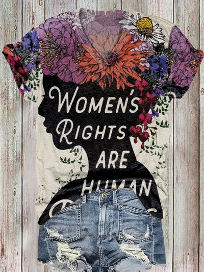 Women's Camara Women's Rights Art Illustration Printed Cotton T-shirt