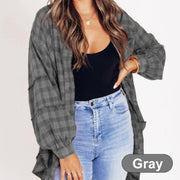 49%OFF🔥Women's Seams Raw Edge Washed Oversized Shirt Jacket with Pockets（BUY 2 FREE SHIPPING）