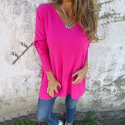 ✨Women's Cozy Knit Long Sleeve Tunic Top with Side Slits