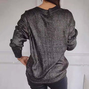 💃Women's Casual V-Neck Metallic Sheen Knit Sweater