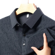 Men's Business Casual Lapel Long Sleeve T-Shirt