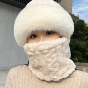 😍HOT SALE🥰 Women's Winter Warm Windproof Plush Scarf Hat