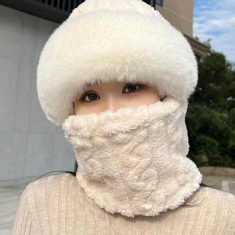 😍HOT SALE🥰 Women's Winter Warm Windproof Plush Scarf Hat