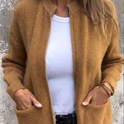 Women's Cozy Zipper Knitted Jacket