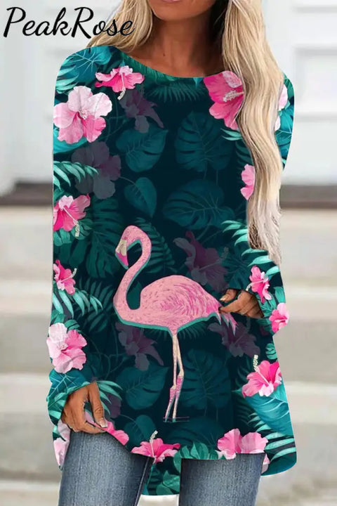 Spring/Summer Flamingos Loose Tunics