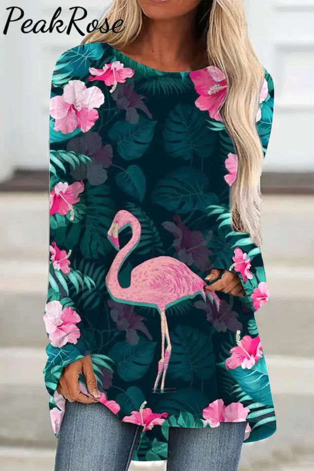 Spring/Summer Flamingos Loose Tunics